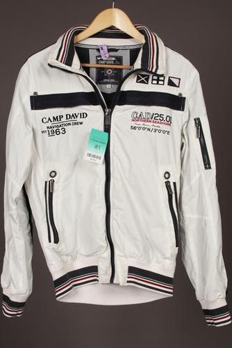 Herren Jacke, weiß, Gr. S - Second Hand - Camp david - Modalova