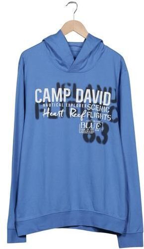 Herren Kapuzenpullover, blau, Gr. 3Xl, Baumwolle, Synthetik - Second Hand - Camp david - Modalova