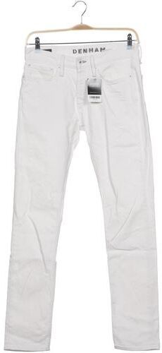 Herren Jeans, weiß, Gr. W31 L34, Elasthan, Baumwolle, Leder, Synthetik - Second Hand - DENHAM - Modalova