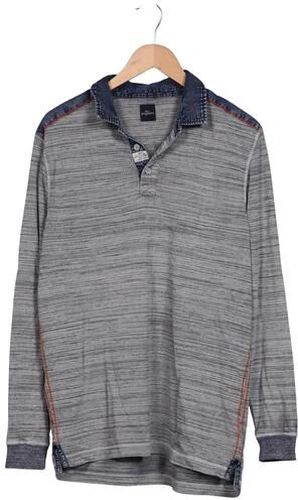 Herren Poloshirt, grau, Gr. L, Baumwolle, Synthetik - Second Hand - engbers - Modalova