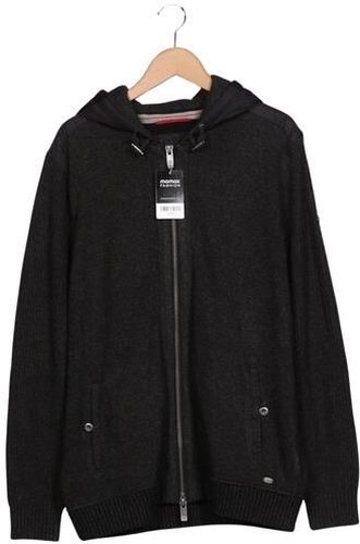 Herren Strickjacke, grau, Gr. Xxl, Leder, Synthetik, Wolle - Second Hand - engbers - Modalova