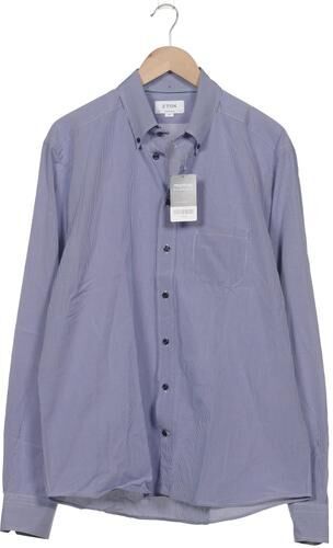 Herren Hemd, marineblau, Gr. 45, Baumwolle - Second Hand - Eton - Modalova