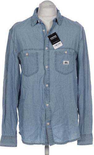Herren Hemd, blau, Gr. M, Baumwolle - Second Hand - Quiksilver - Modalova