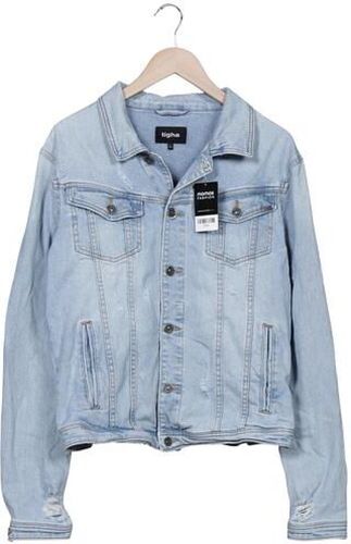 Herren Jacke, blau, Gr. L, Elasthan, Baumwolle, Synthetik - Second Hand - tigha - Modalova