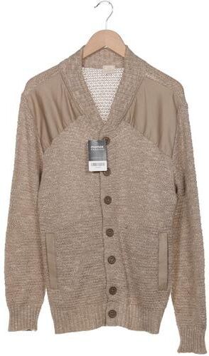 Herren Strickjacke, beige, Gr. EU 50, Baumwolle, Leinen, Synthetik - Second Hand - Walbusch - Modalova