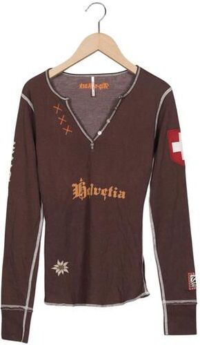 Damen Langarmshirt, braun, Gr. S, Baumwolle, Synthetik - Second Hand - Alp n Rock - Modalova