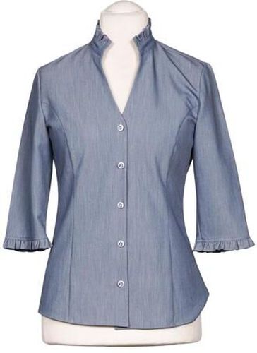 Damen Bluse, hellblau, Gr. EU 38, Elasthan, Synthetik, Viskose - Second Hand - BERWIN & WOLFF - Modalova