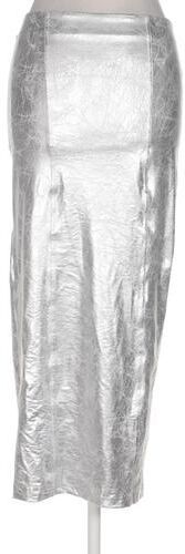 Damen Rock, silber, Gr. XS, Elasthan, Synthetik - Second Hand - Bershka - Modalova