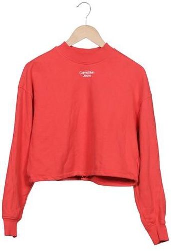 Jeans Damen Sweatshirt, rot, Gr. S, Elasthan, Baumwolle - Second Hand - Calvin Klein - Modalova