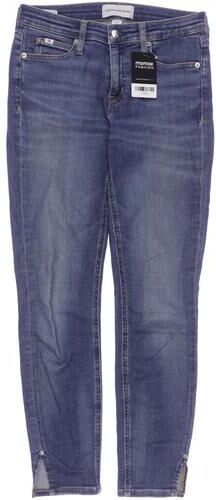 Jeans Damen Jeans, blau, Gr. W27 L28, Elasthan, Baumwolle, Leder - Second Hand - Calvin Klein - Modalova