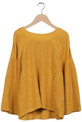 Damen Pullover, gelb, Gr. EU 36, Baumwolle, Synthetik - Second Hand - Cartoon - Modalova