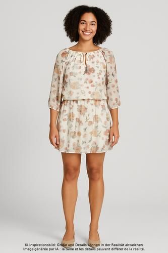 Damen Kleid, cremeweiß, Gr. M, Synthetik - Second Hand - Dreimaster - Modalova