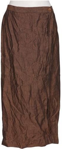 Damen Rock, braun, Gr. EU 40, Leinen - Second Hand - ESCADA - Modalova