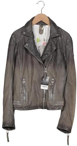 Damen Jacke, grau, Gr. S, Baumwolle, Leder, Synthetik - Second Hand - Gipsy - Modalova