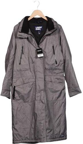 Damen Mantel, grau, Gr. M, Synthetik - Second Hand - Lands End - Modalova