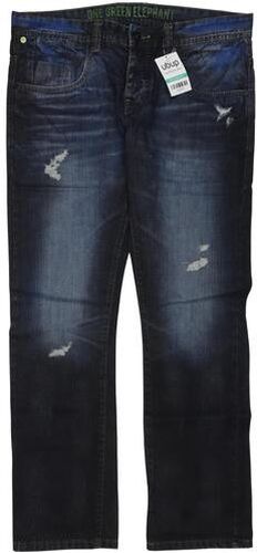 Damen Jeans, marineblau, Gr. W36 L34, Baumwolle - Second Hand - One Green Elephant - Modalova