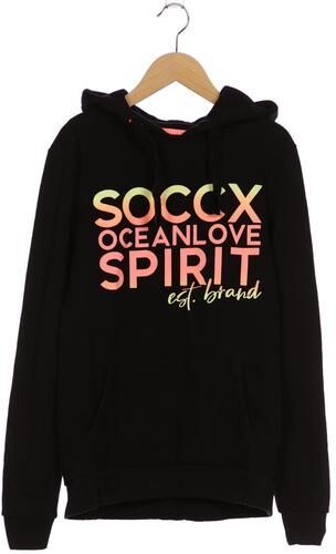 Damen Kapuzenpullover, schwarz, Gr. EU 38, Baumwolle, Synthetik - Second Hand - Soccx - Modalova