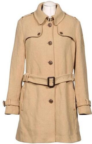 Damen Mantel, beige, Gr. EU 40, Synthetik, Wolle - Second Hand - Soccx - Modalova