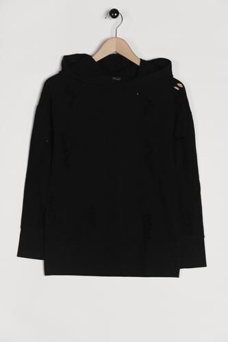Damen Kapuzenpullover, schwarz, Gr. EU 32, Elasthan, Baumwolle - Second Hand - TopShop - Modalova