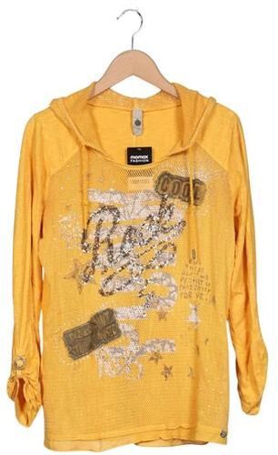 Damen Kapuzenpullover, gelb, Gr. EU 44 - Second Hand - tredy - Modalova