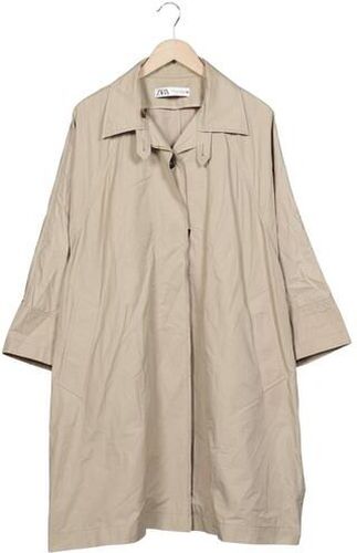 Damen Mantel, beige, Gr. M, Baumwolle, Synthetik - Second Hand - Zara - Modalova