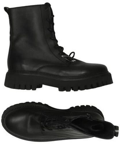 Damen Stiefelette, schwarz, Gr. EU 40, Leder - Second Hand - Bronx - Modalova