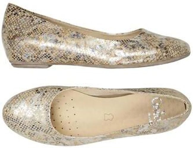 Damen Ballerinas, beige, Gr. EU 38, Leder - Second Hand - Caprice - Modalova