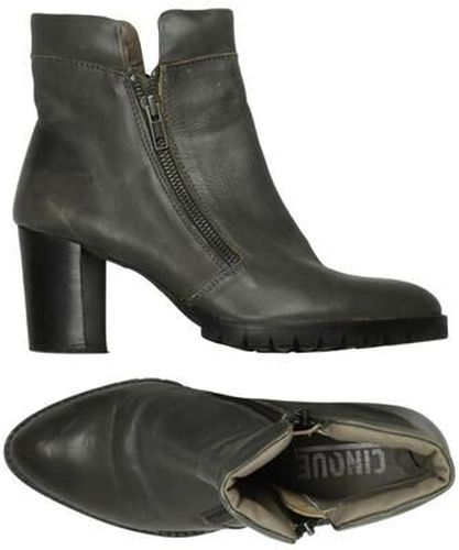 Damen Stiefelette, grau, Gr. EU 37, Leder - Second Hand - Cinque - Modalova