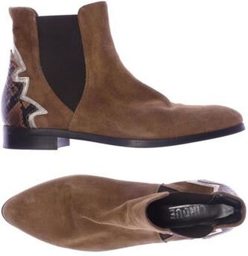 Damen Stiefelette, braun, Gr. EU 38, Leder - Second Hand - Cinque - Modalova