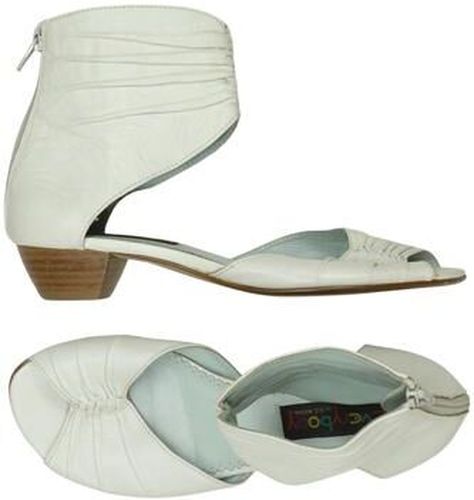 Damen Sandale, weiß, Gr. EU 37.5, Leder - Second Hand - Everybody - Modalova