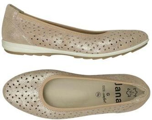 Damen Ballerinas, beige, Gr. EU 38, Leder - Second Hand - Jana - Modalova