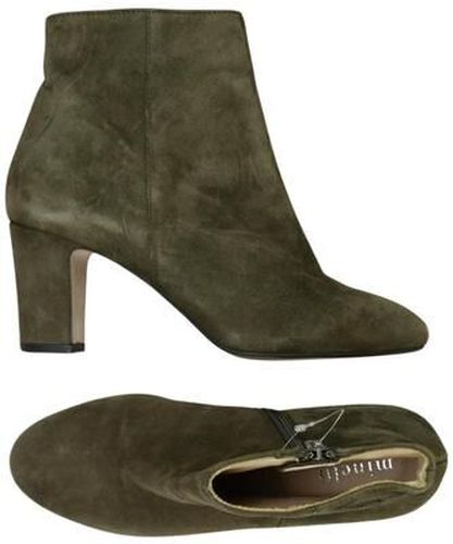 Damen Stiefelette, grün, Gr. EU 36, Leder - Second Hand - Minelli - Modalova