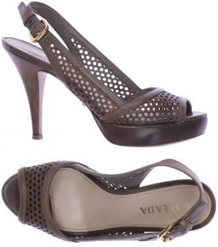 Damen Sandale, braun, Gr. EU 37 - Second Hand - Prada - Modalova