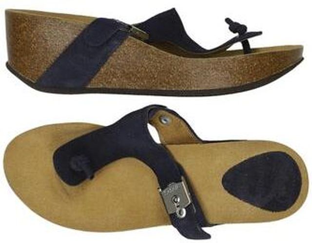 Damen Sandale, marineblau, Gr. EU 38, Leder - Second Hand - Scholl - Modalova