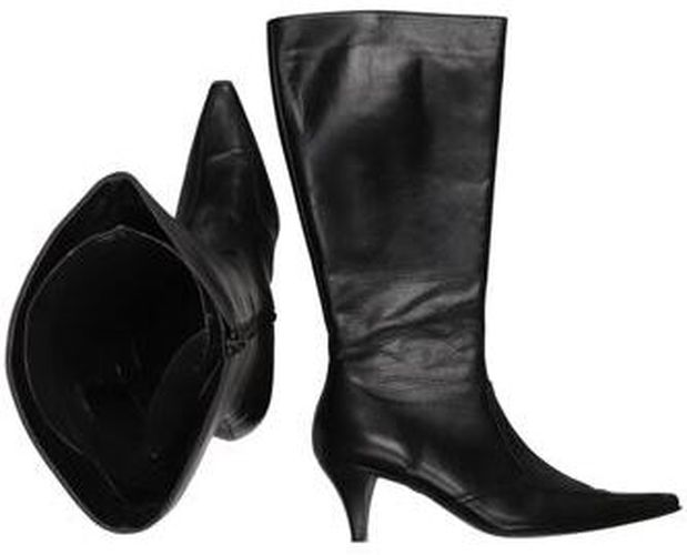 Damen Stiefel, schwarz, Gr. EU 38, Leder - Second Hand - Salamander - Modalova