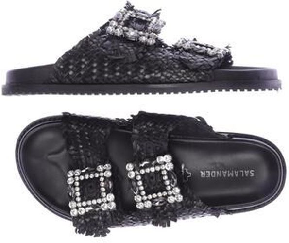 Damen Sandale, schwarz, Gr. EU 37, Kunstleder, Leder - Second Hand - Salamander - Modalova