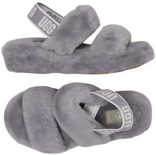 Damen Sandale, grau, Gr. EU 37, Leder - Second Hand - Ugg - Modalova