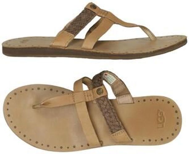 Damen Sandale, beige, Gr. EU 40, Leder - Second Hand - Ugg - Modalova