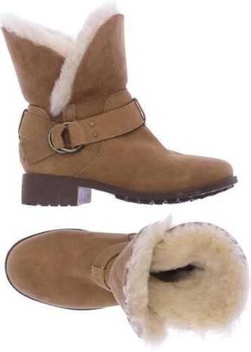 Damen Stiefelette, braun, Gr. EU 36, Leder - Second Hand - Ugg - Modalova