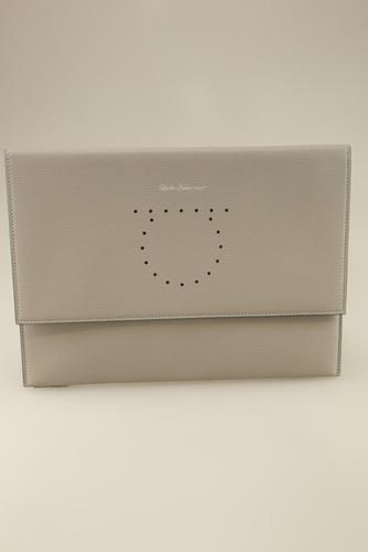 Damen Handtasche, grau, Leder - Second Hand - Salvatore Ferragamo - Modalova