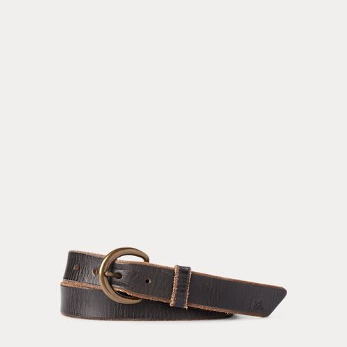 Tumbled Leather Belt - RRL - Modalova