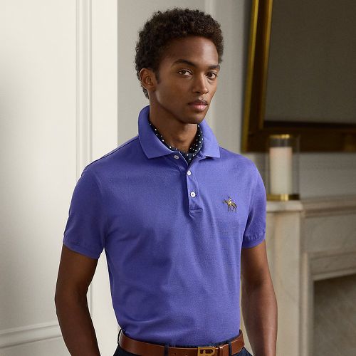 Custom Slim Fit Piqué Polo Shirt - Purple Label - Modalova