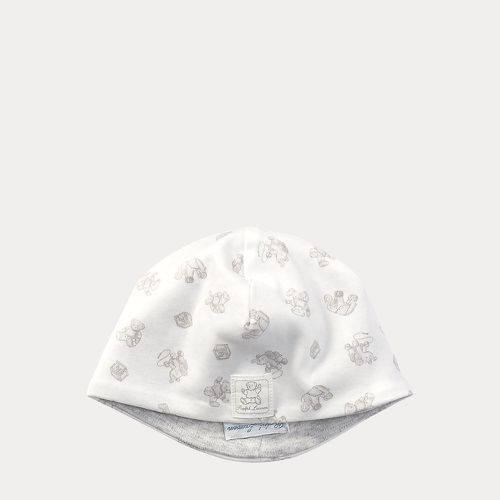 Reversible Bear-Print Cotton Beanie - Ralph Lauren - Modalova