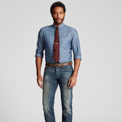 Slim Fit Chambray Shirt - RRL - Modalova