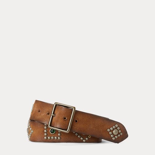 Studded Roughout Leather Belt - RRL - Modalova