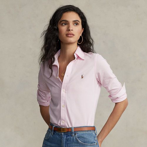 Slim Fit Knit Cotton Oxford Shirt - Polo Ralph Lauren - Modalova