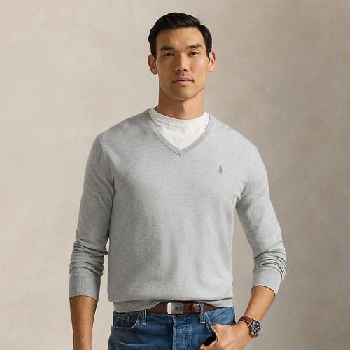 Slim Fit Cotton V-Neck Sweater - Polo Ralph Lauren - Modalova