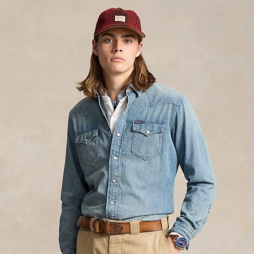 Slub Denim Western Shirt - Polo Ralph Lauren - Modalova