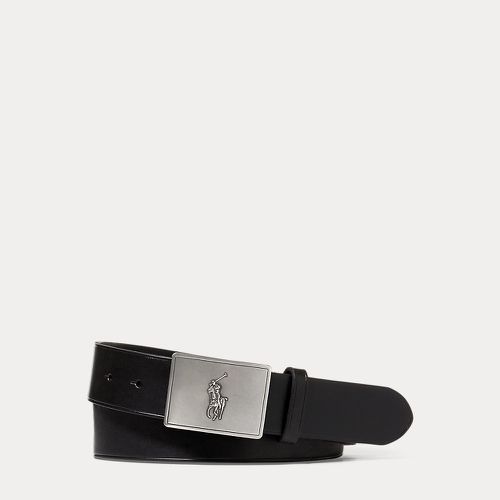 Pony Plaque Leather Belt - Polo Ralph Lauren - Modalova