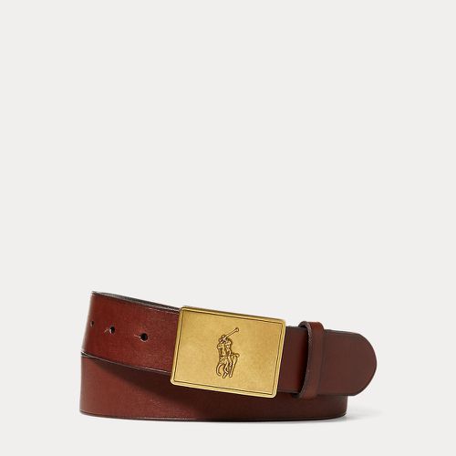 Pony Plaque Leather Belt - Polo Ralph Lauren - Modalova